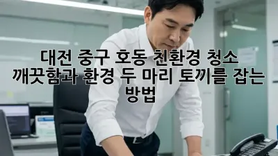 대전 중구 호동 친환경 청소: 깨끗함과 환경, 두 마리 토끼를 잡는 방법!